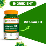 Vitamin B1 (Thiamine) Capsules 120 Count  Energy Metabolism & Nerve Health