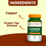 Copper Gluconate Capsules 120 Count  Immunity, Iron & Antioxidant Support