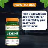L-Lysine 1000mg Capsules  Immune Support, Muscle Strength & Calcium Utilization