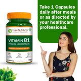 Vitamin B1 (Thiamine) Capsules 120 Count  Energy Metabolism & Nerve Health
