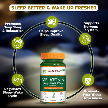 Melatonin 10mg Tablets  Sleep Cycle Support & Relaxation | 120 Tablets