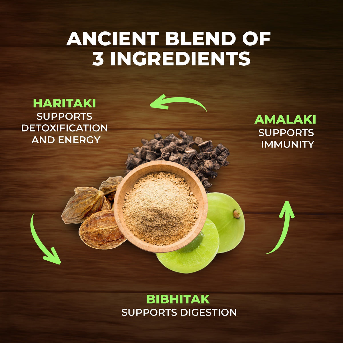 Triphala Powder  100g | Amla, Haritaki & Bibhitaki | Digestive Cleanse