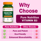 Vitamin B3 Niacin Capsules 120 Count  Energy, Skin & Cholesterol Support
