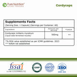 Cordyceps 500 mg | 60 Vegetarian  Capsules