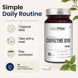LipoMax Liposomal Coenzyme Q10 300mg 30 Veg Capsules | Antioxidant & Energy Support