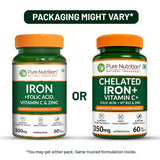 Iron with Folic Acid 60 Tablets | Supports Haemoglobin Production