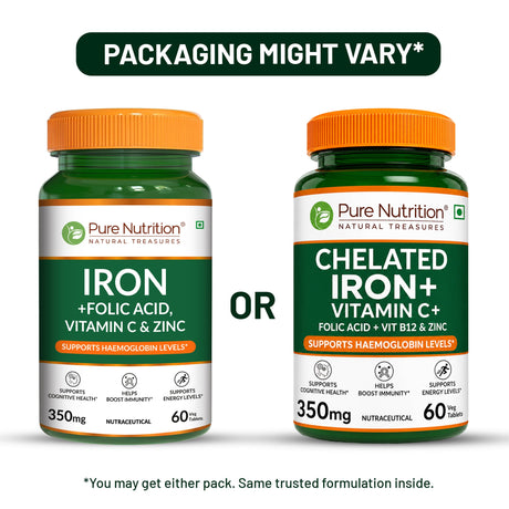Iron with Folic Acid 60 Tablets | Supports Haemoglobin Production