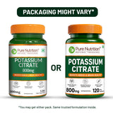 Potassium Citrate 800mg  Nerve, Kidney & Bone Health | 120 Veg Capsules