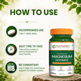 Magnesium Glycinate 550mg – High Absorption | Sleep, Stress & Muscle Health | 60Tablets| 120 Tablets