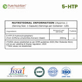 5-HTP 200 mg from Griffonia simplicifolia Extract | Neurotransmitter Support | 120 Tablets