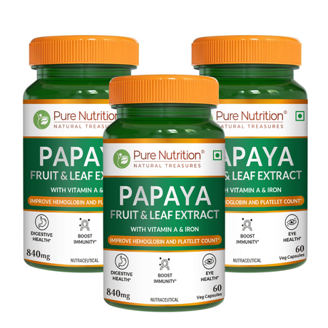 Papaya Leaf and Fruit  Extract Tablets  Boost Immunity & Platelet Count Naturally