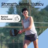 Synco Pickleball Paddle Set Carbonium Blue | 1 Pickleball Rackets and 2 Pickleballs with Carry Bag | Fiberglass Lightweight Racket with Cushion Comfort Grip