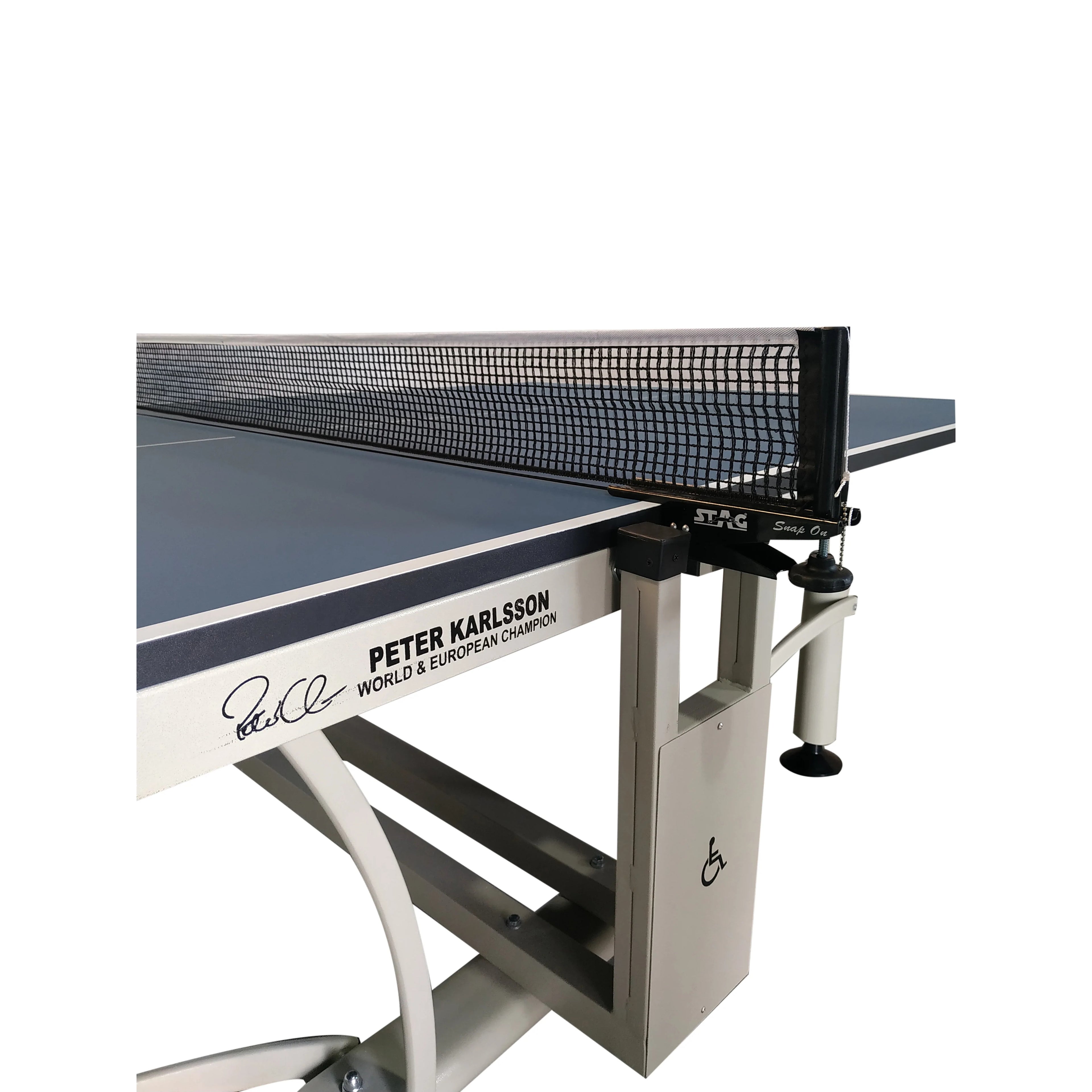 STAG GLOBAL Peter Karlsson Table Tennis Table High Level Competition TT Table with 2 TT Rackets, 6 Balls, 1 Table Cover & Clamp Net