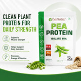 Pea Protein Isolate Powder 1kg  25.5g Protein | Vegan & Dairy-Free
