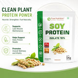 Soy Protein Isolate Powder 1kg  90% Protein | Unflavored, Pure & Complete