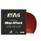 STAG GLOBAL Ninja Attack Table Tennis Racket Rubber, ITTF Approved ,Speed 88, Spin 92 ,Control 78