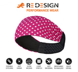 Sports Headband For Men and Women (Pink Dots)