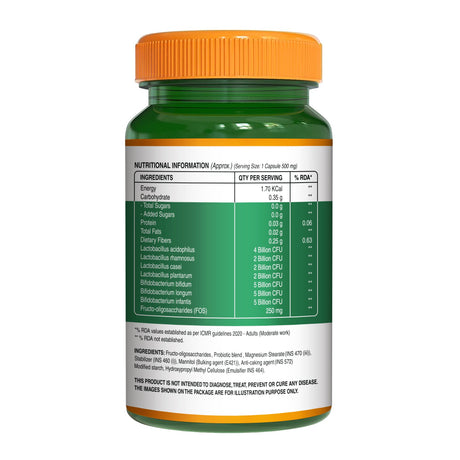 Probiotics 25 Billion CFU + Prebiotic 60 Veg Capsules | Gut & Immunity