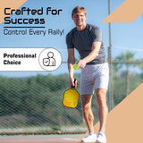 Synco Pickleball Paddle Set Hybrid Max Yellow | 2 Pickleball Rackets and 4 Pickleballs with Carry Bag | Fiberglass Lightweight Racket with Cushion Comfort Grip