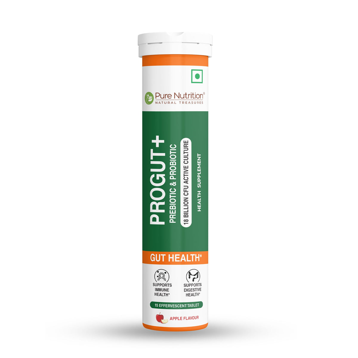 Progut Plus Probiotic Effervescent Tablets – 9 Strains + Prebiotic | 15 Tablets - Nutrition by Pure Nutrition