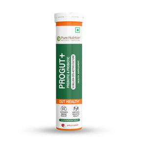 Progut Plus Probiotic Effervescent Tablets – 9 Strains + Prebiotic | 15 Tablets - Nutrition by Pure Nutrition