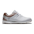 Footjoy Women's Pro SL Spikeless Golf Shoes - White/Rose Gold (CS)