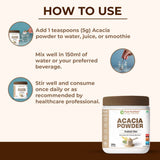 Acacia Powder  Prebiotic Fiber for Gut Health & Digestive Wellness