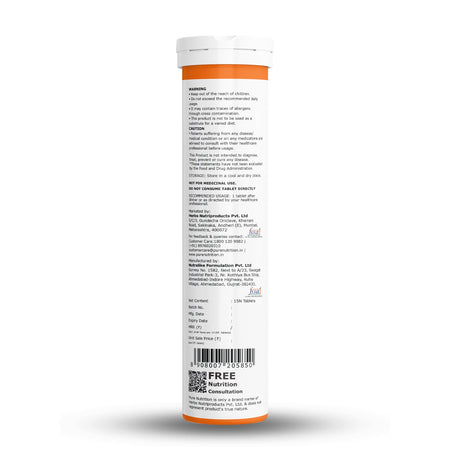 Glutathione 600mg with Vitamin C & Saffron  15 Effervescent Skin Glow Tablets
