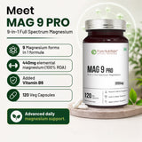 Mag 9 Pro 9-in-1 Magnesium Complex | 2222mg | Comprehensive Support | 120 Tablets