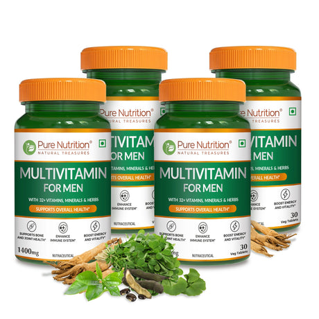 Multivitamin for Men – 30 Vegetarian Tablets | Comprehensive Wellness with 32+ Nutrients