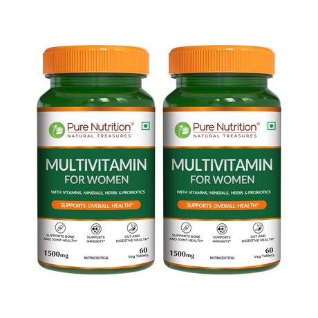 Multivitamin Tablets for Women | 37+ Nutrients for Overall Health | 60 veg Tablets