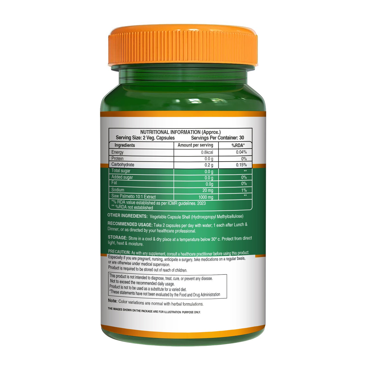 Saw Palmetto Supplement  Prostate Health, Hair Growth & Urinary Support