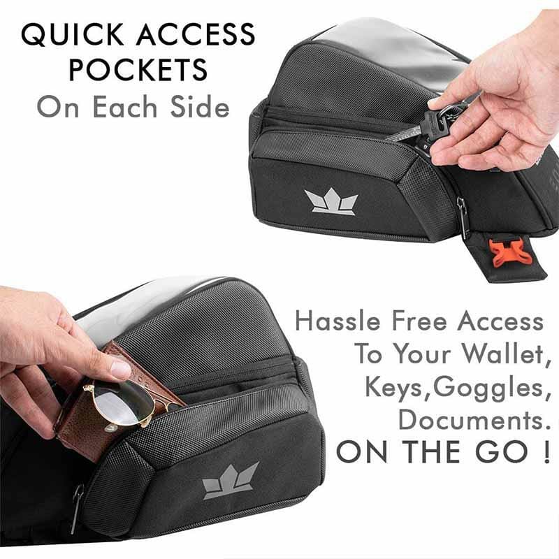 Gods Zeon R1 - Magnetic motorcycle Tank Bag with Capsule Rain Cover (compatible with all bikes)