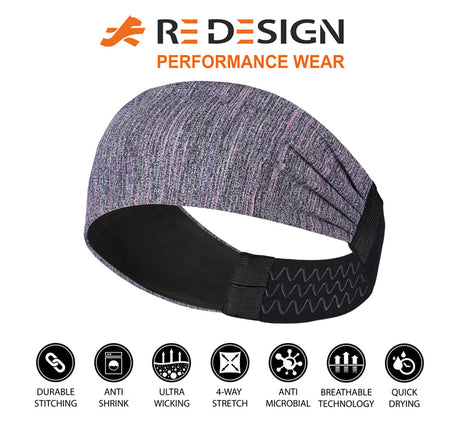 Sports Headband For Men and Women (Ruby Heather)