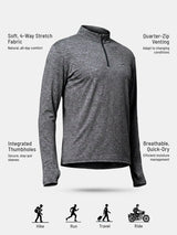 Reccy Mens QZip Flex Tee