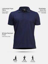 Reccy Men's Navy Blue Polo Tshirt