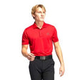 Adidas Men's Performance Primegreen Golf Polo T-Shirt - Collegiate Red (US Sizes)