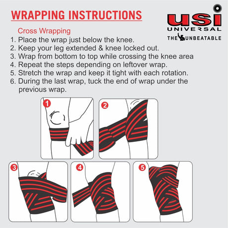 3 Line Knee Wraps - 733KW3 USI | Kibi Sports USI