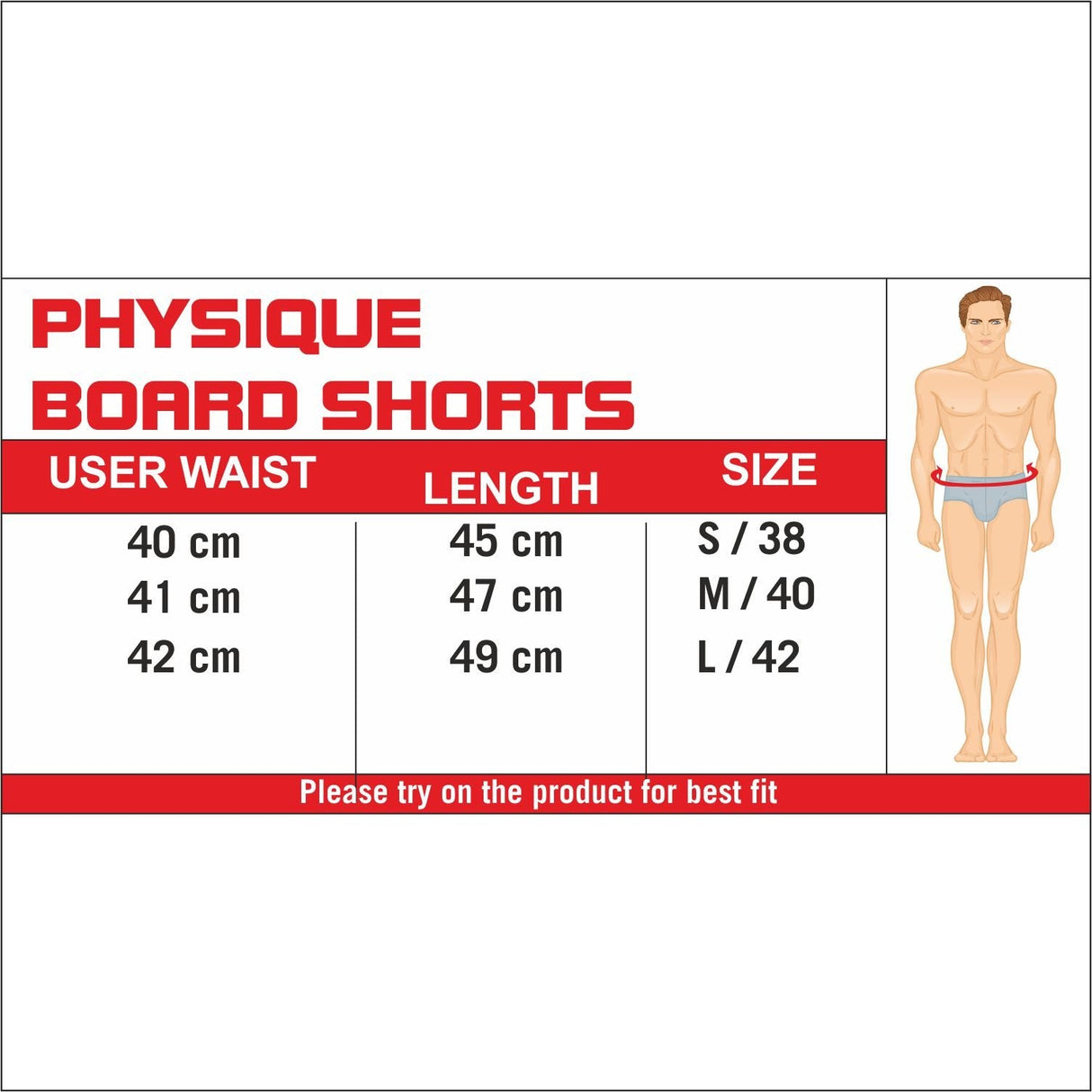 USI Tricolour Physique Board Shorts