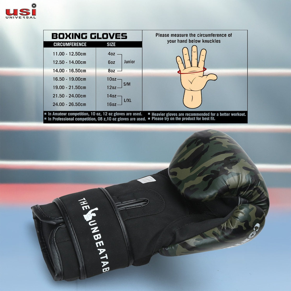 Contra Series Boxing Gloves for Training/Tournament - USI 609CBG | Kibi Sports