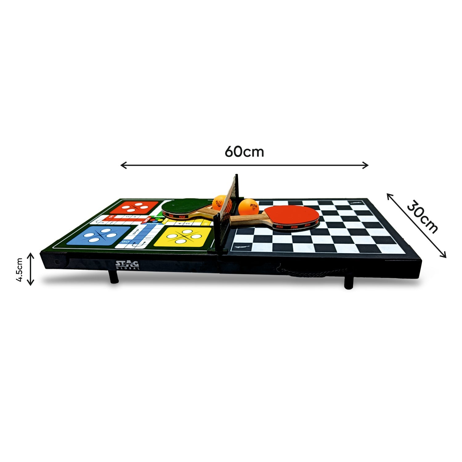 STAG GLOBAL Supermini 4 in 1 Table Tennis Table |  Portable Table To Play Any Where