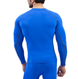Nylon Compression Tshirt Full Sleeve Tights For Men (Royal Blue)