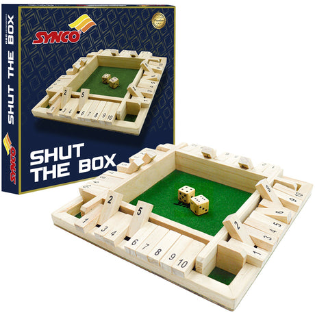 Synco 4 Players Shut The Box Dice Wooden Game - Other Sports