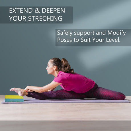 Vedam Yoga Block Set of 2 (Multi) | Industrial