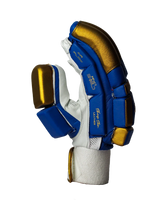 Cricket Batting Gloves - Gold & Blue