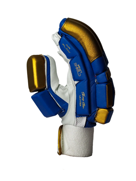 Cricket Batting Gloves - Gold & Blue