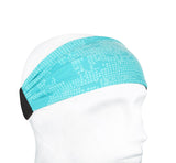 Sports Headband For Men and Women (Blue Geo Pattern)