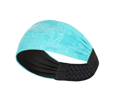 Sports Headband For Men and Women (Blue Geo Pattern)