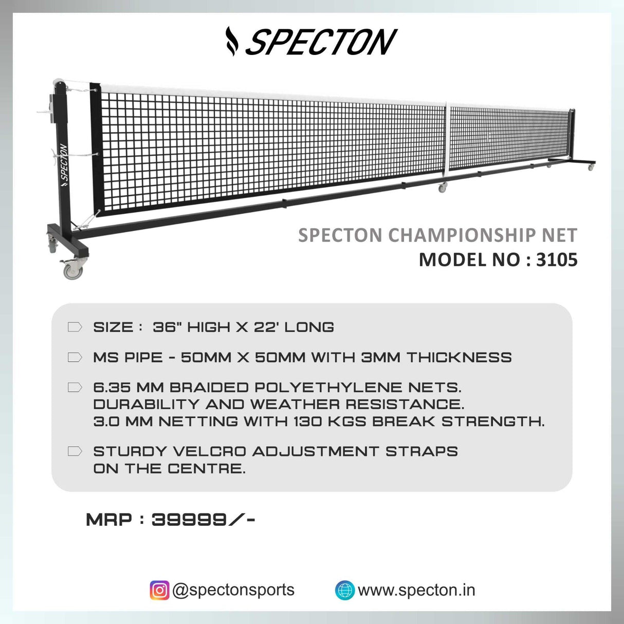 Specton Championship Pickleball Net