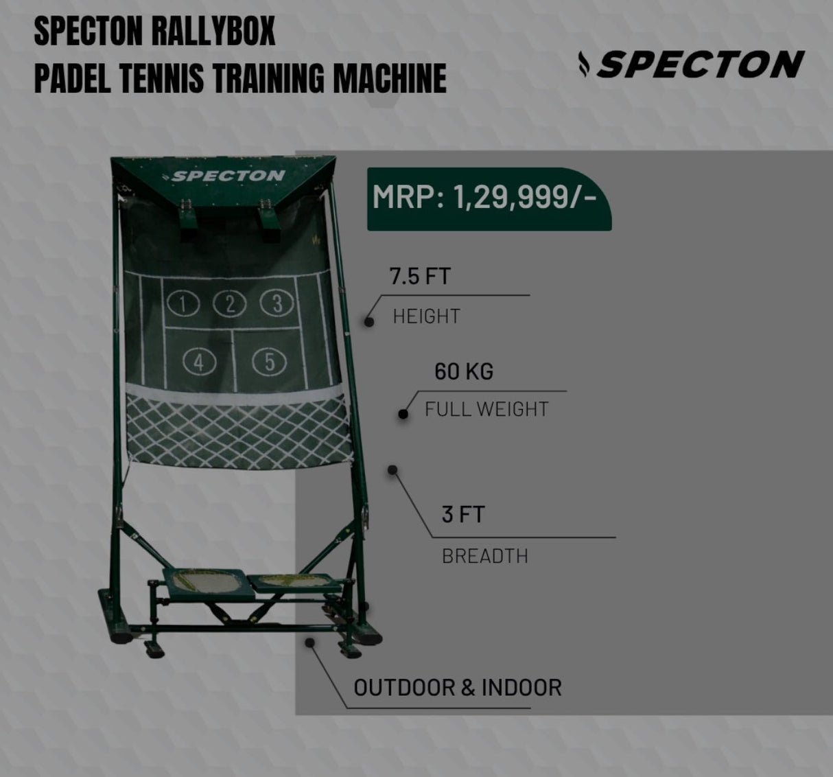 Specton RallyBox | Padel Tennis Training Machine | Indoor & Outdoor Ball Feeder